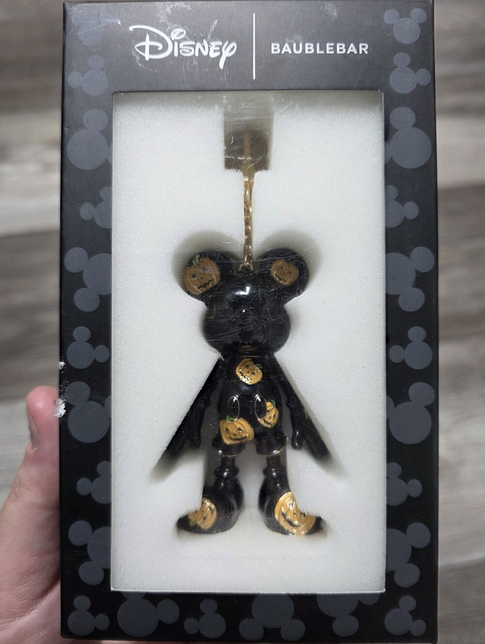 BaubleBar x Disney Mickey Mouse Pumpkins Halloween Metal Bag Charm Keychain *NIB